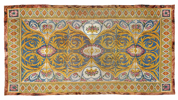 Real Fábrica de Tapices. Alfombra, 1861. Tejido de nudo turco o simétrico. 1096 x 581 cm. Colección Banco de España.