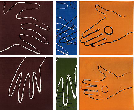 Dora García. Manos que dan, manos que reciben (seis tapices para el Salón de Cobradores del Banco de España), 2025. 4 tapices de 350 x 350 cm; 2 tapices de 350 x 140 cm. Colección Banco de España.
