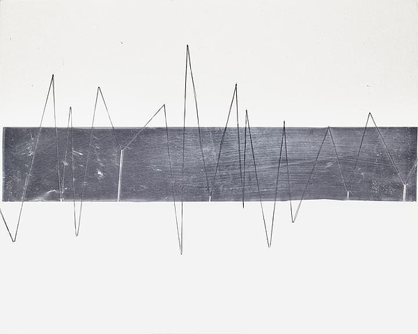 Esther Ferrer. Proyectos espaciales #5, c. 1975. 39,5 × 49,5 cm. Colección Banco de España.