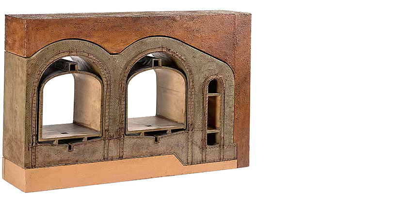 José Yárnoz Larrosa. Maqueta de la sección transversal de la Caja Subterránea, 1932