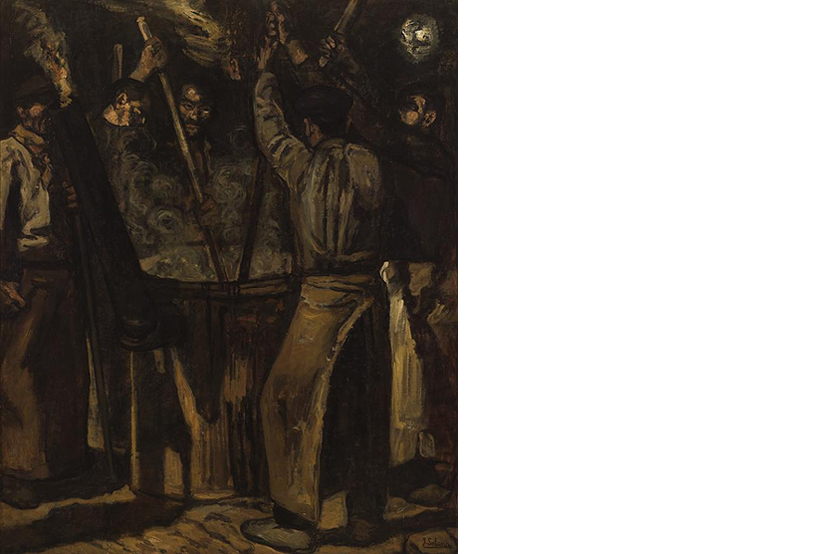 José Gutiérrez Solana: Los asfaltadores de la Puerta del Sol, 1930.Colección Banco de España