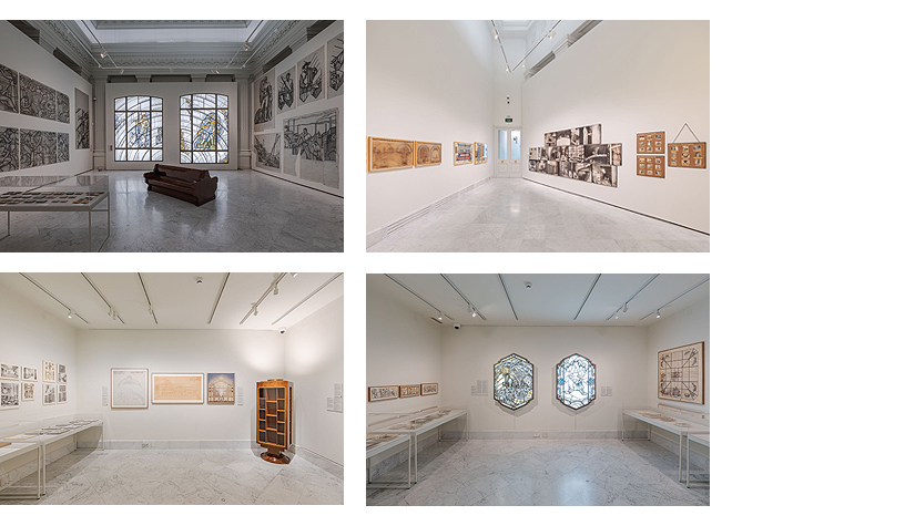 Vista de sala de la exposición Alegorías de un porvenir