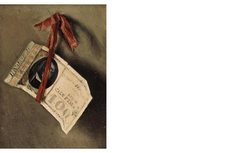 Mariano Fortuny y Madrazo (atribuido a): Billete de cien pesetas (c. 1898)