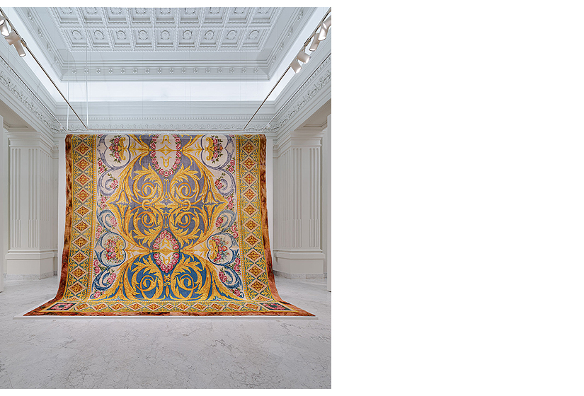 Real Fábrica de Tapices. Alfombra, 1861. Tejido de nudo turco o simétrico. 1096 x 581 cm