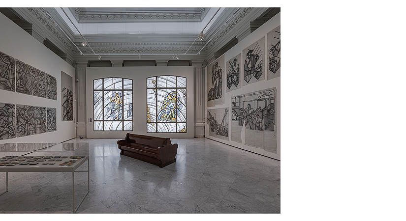 Vista de sala de la exposición Alegorías de un porvenir