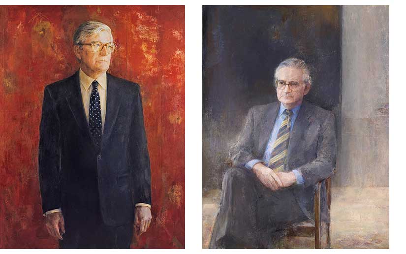 Carmen Laffón: Retratos de Mariano Rubio Jiménez (1991) y Luis Ángel Rojo (1998)