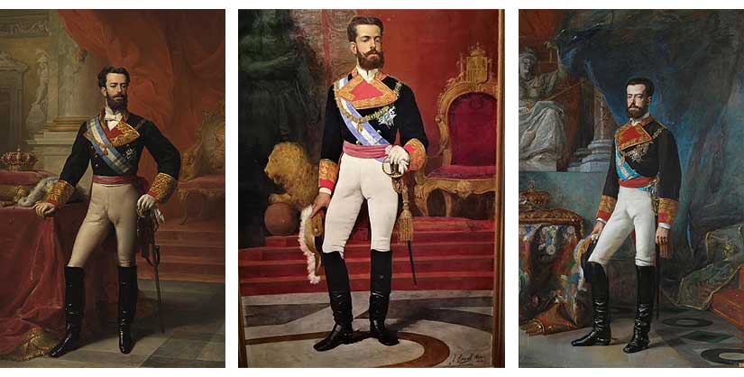   Carlos  Luis de Ribera y Fieve: Amadeo I de Saboya (1871) | Joaquín Agrasot: Amadeo I de Saboya (1871) | Vicente Palmaroli: Amadeo I de Saboya (1872)