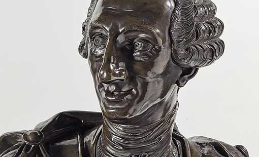 Detalle del busto de Carlos III realizado por Giacomo Zoffoli