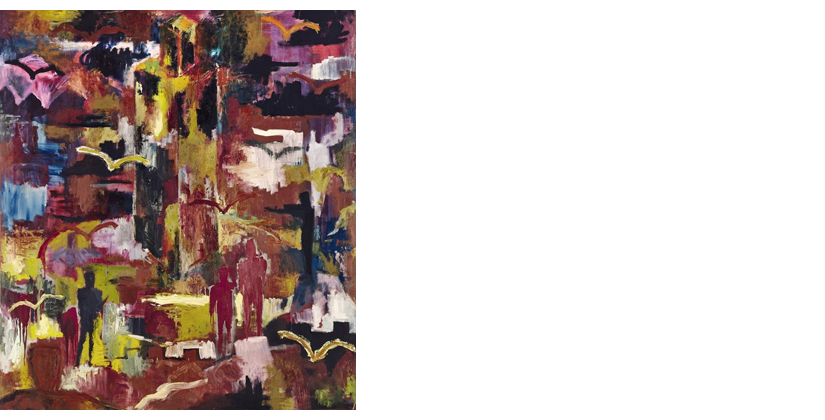 Juan Fernández Lacomba: Torre, figuras y pájaros (1985)