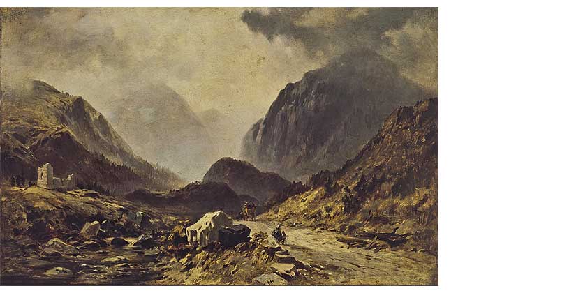  George Elgar Hicks: Paisaje montañoso (c. 1850)
