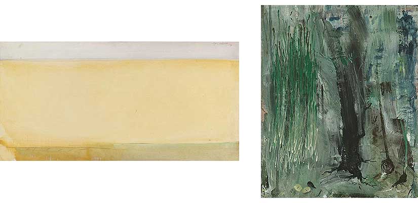 Albert Ràfols-Casamada: Mar groc (1979) | Miquel Barceló: Quelques herbes (1986)