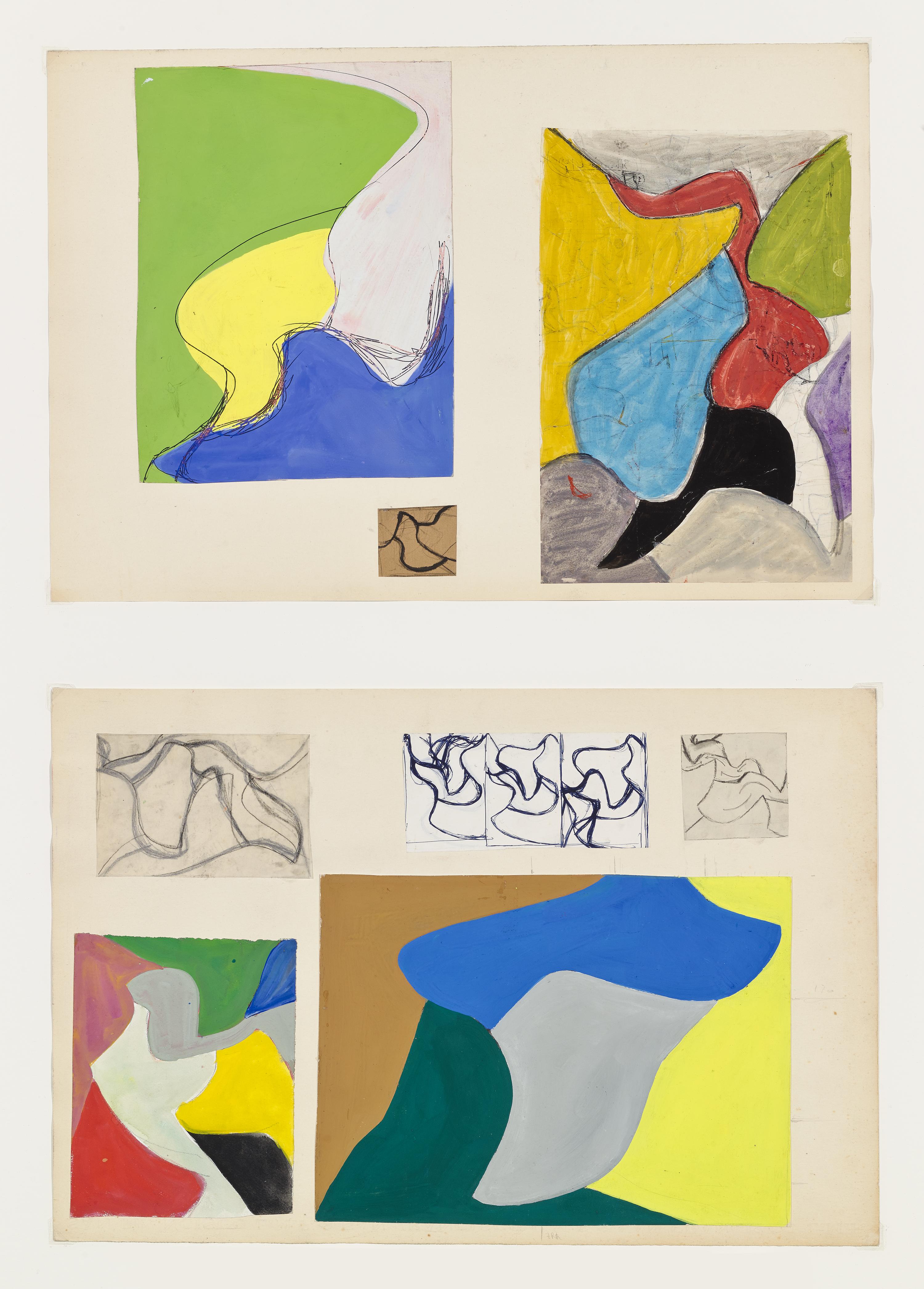 Dibujos y gouaches preparatorios París 1959-61