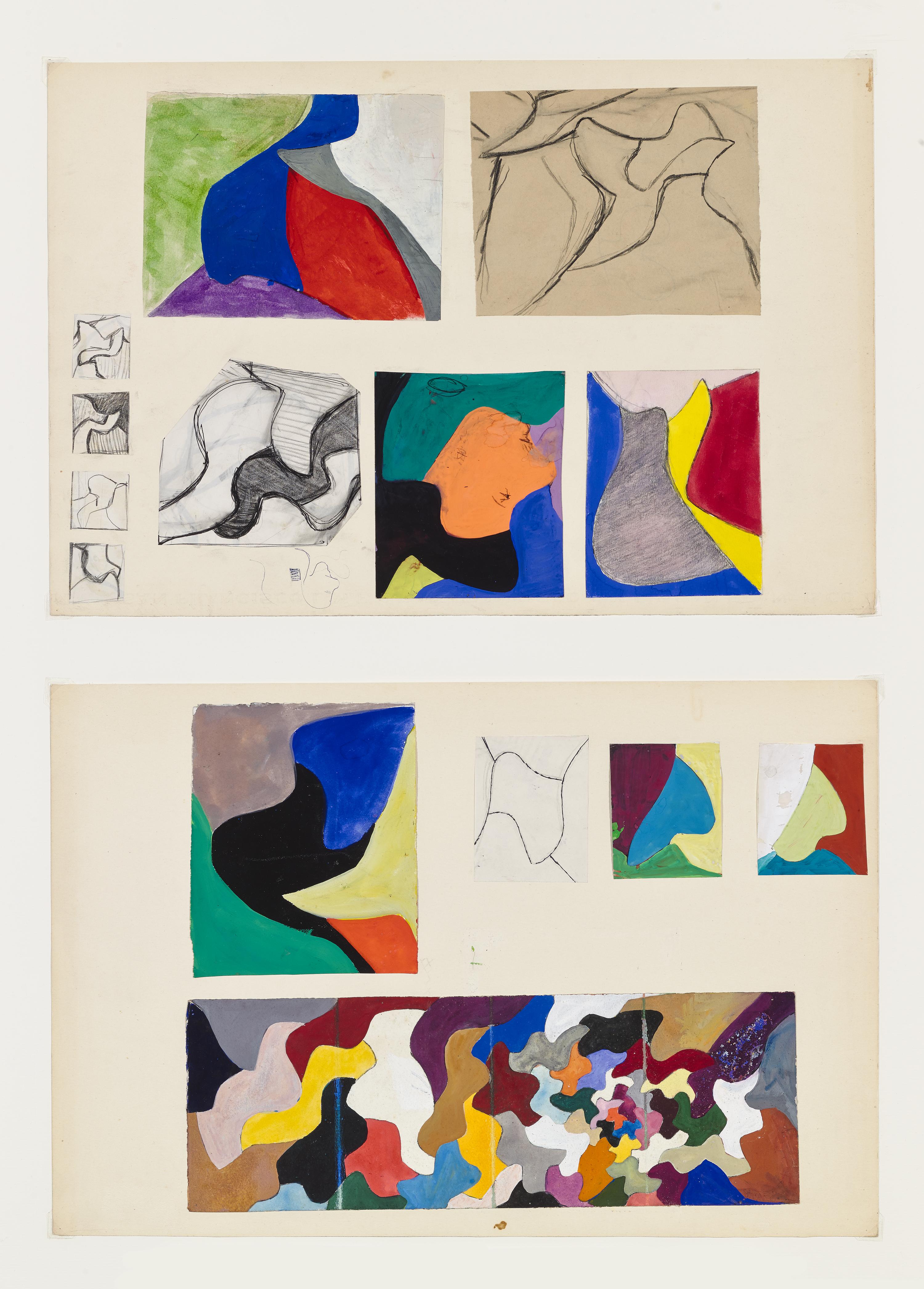 Dibujos y gouaches preparatorios París 1959-61