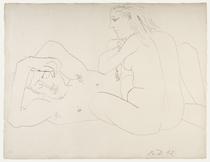 Homme couché et femme assise [Sleeping Man and Sitting Woman]