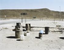 Entrance to Lategan’s truck Inn on the N1 in the time of Aids, Laingsburg, Western Cape. 14 November 2004