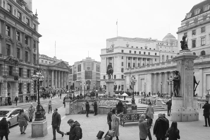 Bank Junction seen from the Royal Exchange Building