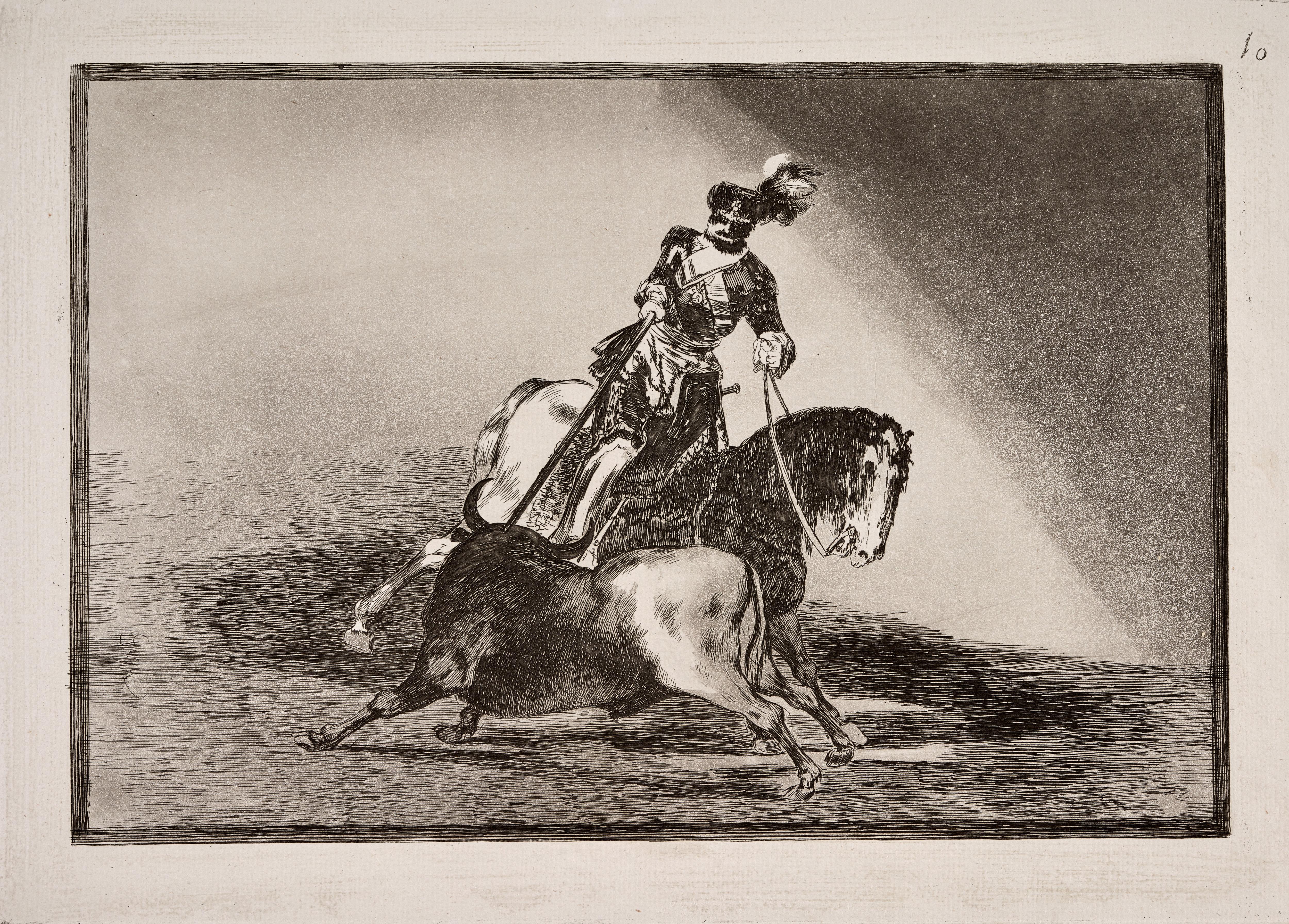 Carlos V lanceando un toro en la plaza de Valladolid [Charles V Spearing a Bull in the Ring at Valladolid]