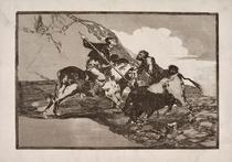 Modo con que los antiguos españoles cazaban los toros á caballo en el campo [The Way in which the Ancient Spaniards Hunted Bulls on Horseback in the Open Country]