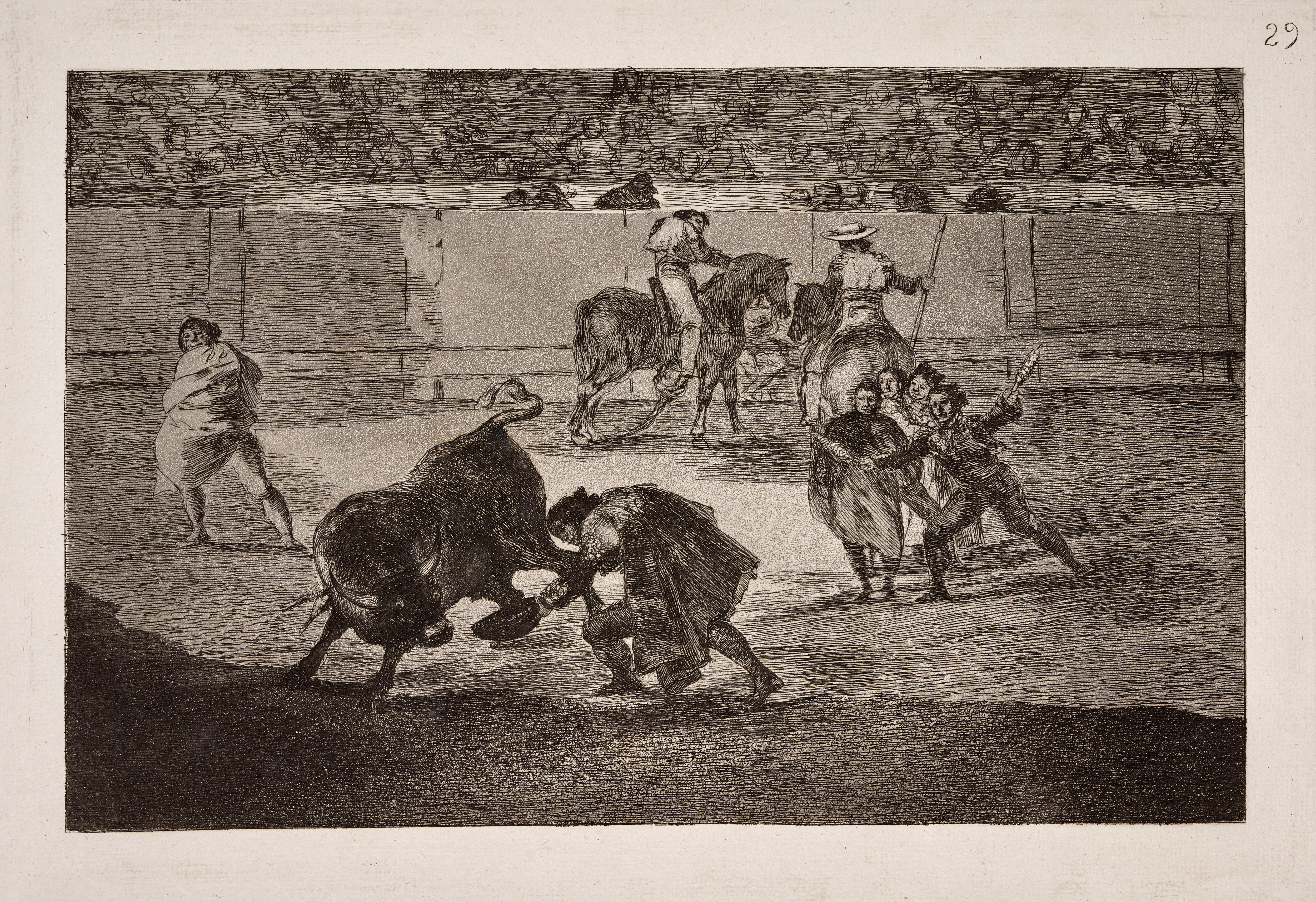 Pepe Illo haciendo el recorte al toro [Pepe Illo Making the Pass of the 'Recorte']