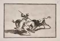 El animoso moro Gazul es el primero que lanceó toros en regla [The Spirited Moor Gazul is the First to Spear Bulls According to Rules]