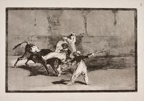 Cogida de un moro estando en la plaza [A Moor Caught by the Bull in the Ring]