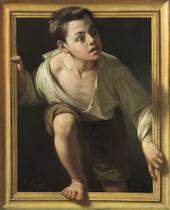 Huyendo de la crítica (Una cosa que no puede ser o Muchacho saliendo del cuadro)