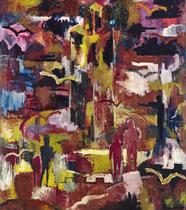 Torre, figuras y pájaros [Tower, Figures and Birds]