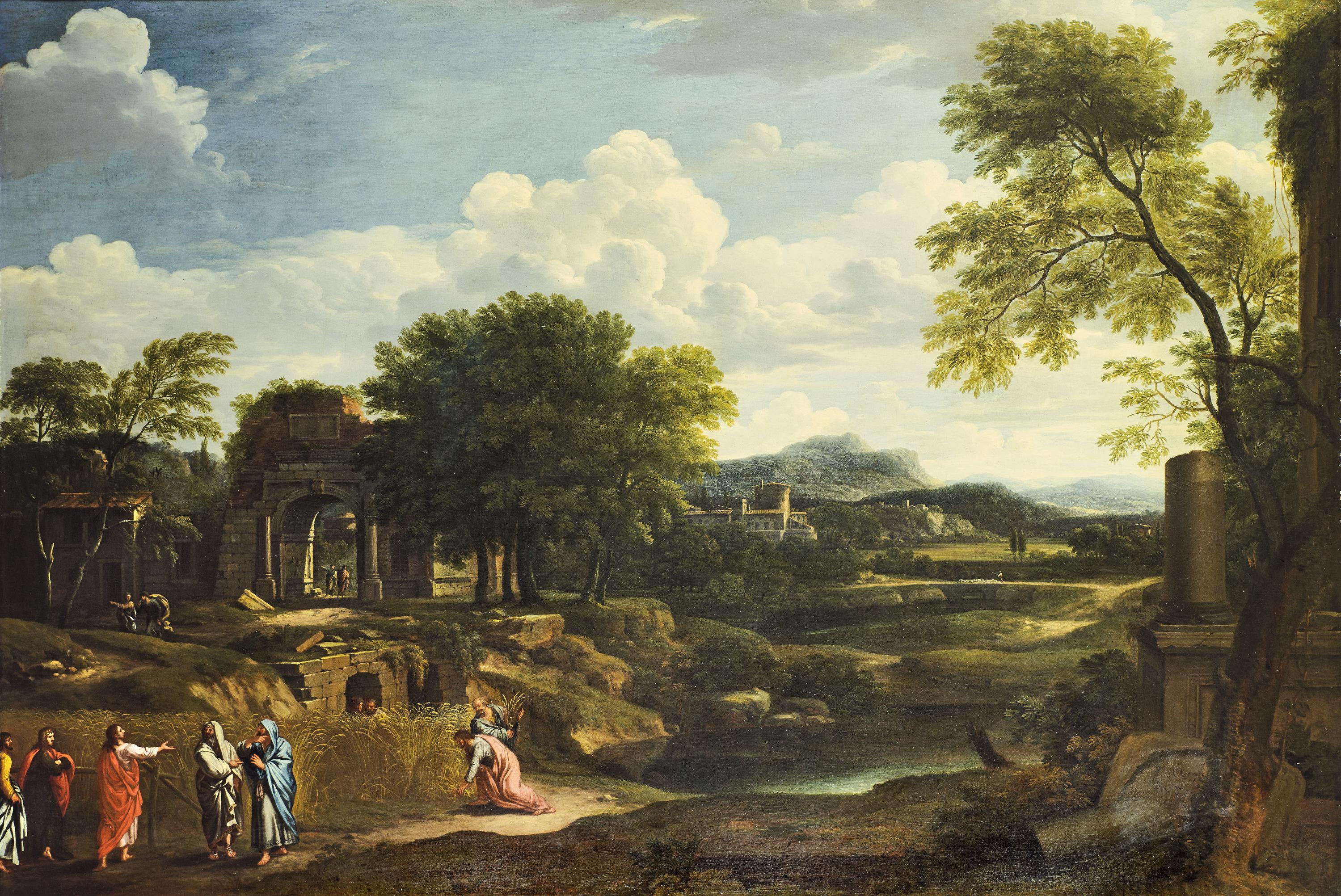 Paisaje con Cristo y los fariseos [Landscape with Christ and the Pharisees]