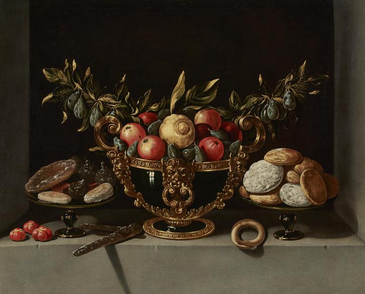 Juan van der Hamen y León, Bodegón de frutas y dulces (c. 1621)