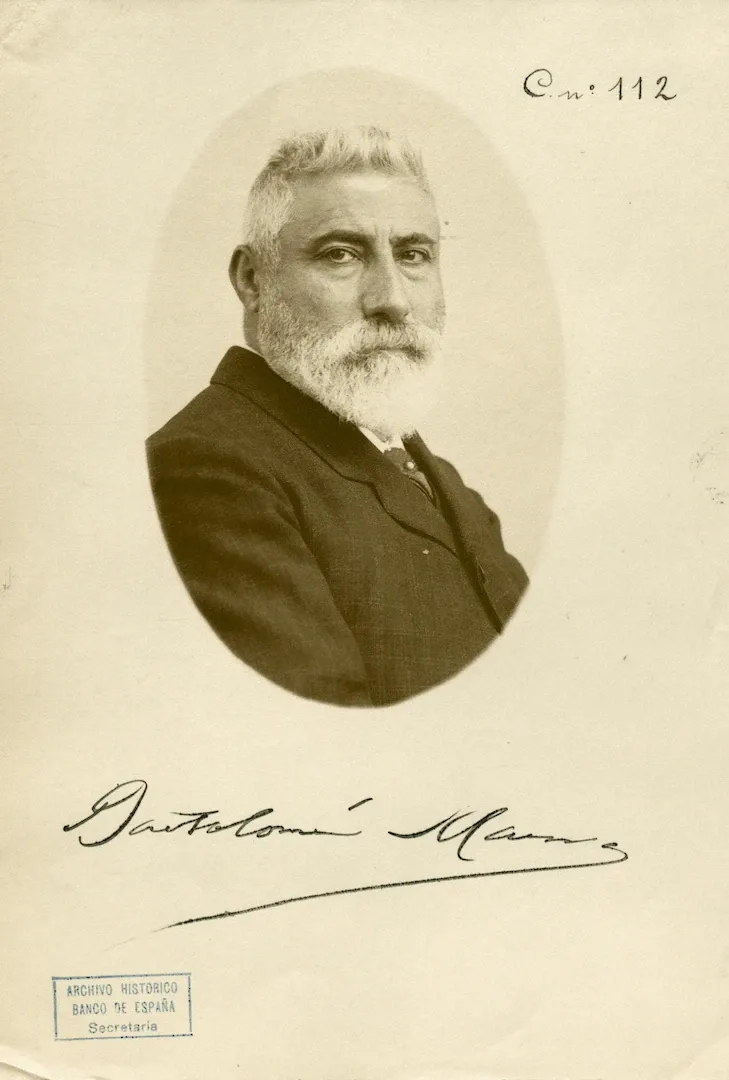 Bartolomé Maura Montaner. Grabador de la Fábrica de Billetes. Sede de Madrid. Entre 1905 y 1907. Fotógrafo (probable): José Irigoyen Zabaleta. Positivo. Plata en gelatina. N.º inv. 6253.